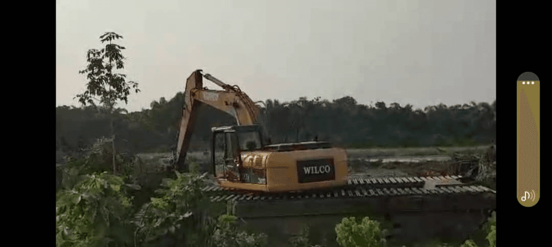 Land reclamation works in progress